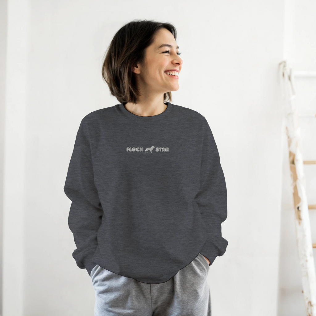 Flock Star Border Collie embroidered sweatshirt