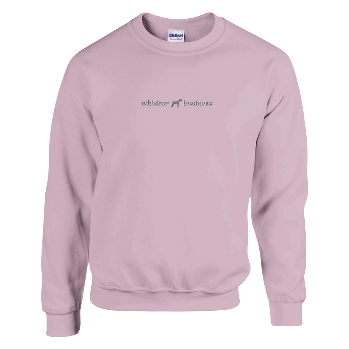 Whisker Business Schnauzer embroidered sweatshirt in Light Pink
